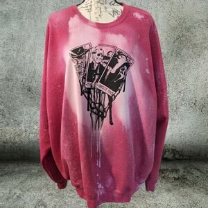 Horror Tarot Sweatshirt, Custom Bleached Scream, Jason Size 3XL